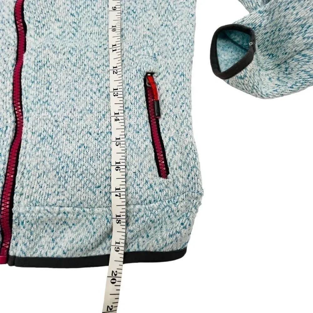 Killtec Tech Series Knit Jacket Full Zip Hooded In Blue Girls Size 10